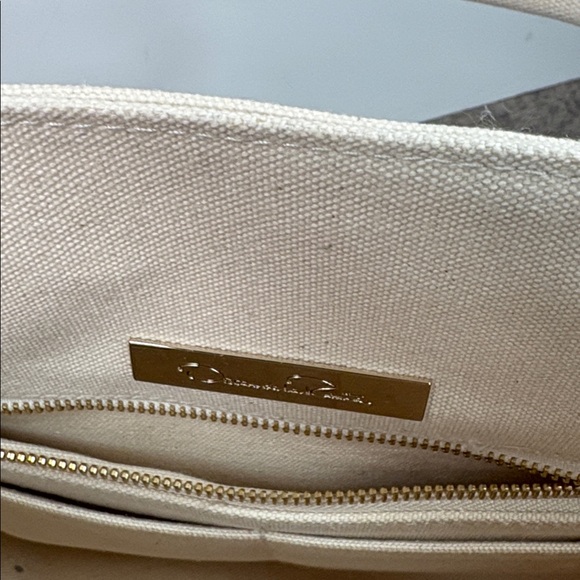 Oscar de la Renta Floral Printed Canvas Tote Bag – Ivory/White - Picture 13 of 15